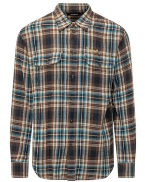 DSquared² Overhemden ,Veelkleurig ,Katoen Hybrid Checked Canadian Shirt - Groen