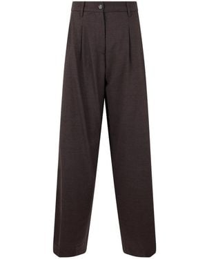 Nine:inthe:morning Losse Wijde Broek Met Hoge Taille - Grijs