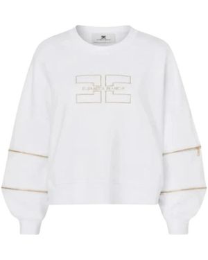 Elisabetta Franchi Logo Sweatshirt - Wit
