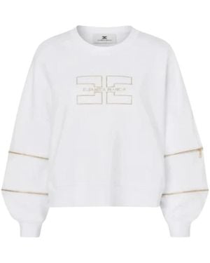 Elisabetta Franchi Logo Sweatshirt - Wit