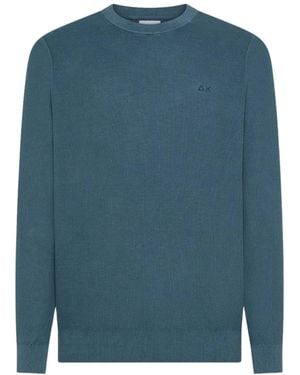 Sun 68 Round-Neck Knitwear - Bleu