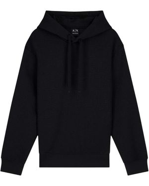 ARMANI EXCHANGE Hoodies & Sweatvesten ,Zwart ,Polyester Xm 002906 Hooded Sweatshirt - Blauw