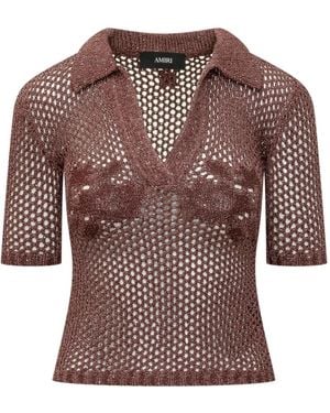 Amiri Polo Shirts - Brown