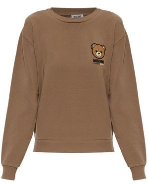 Moschino Hoodies & Sweatvesten ,Bruin ,Katoen Underbear Sweatshirt