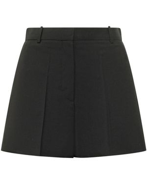 Givenchy Rokken ,Zwart ,Wol Geplooide Achterkant Shorts