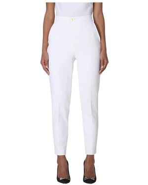 Elisabetta Franchi Slim-Fit Trousers - Blanco