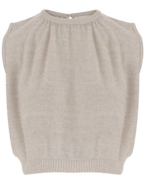 arch4 Sleeveless Tops - Gray