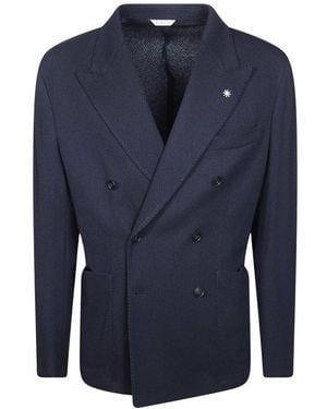 Manuel Ritz Giaccia Dp Spigato - Blauw