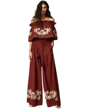 Twinset Wide Trousers - Red