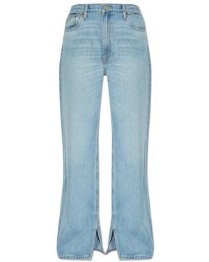 RE/DONE Jeans ,Blauw ,Katoen Loszittende Jeans