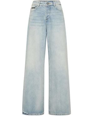 Philipp Plein Wide Jeans - Azul