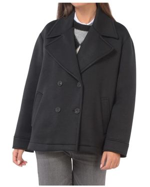 Kaos Korte Double-Breasted Jas - Zwart