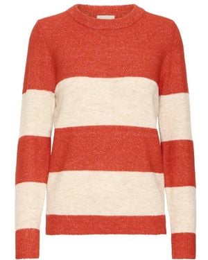Ichi Round-Neck Knitwear - Red