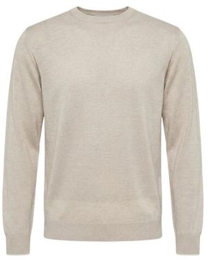 Peserico Round-Neck Knitwear - Grey