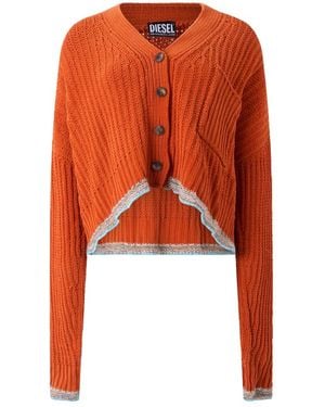 DIESEL Cropped Vest Met V-Hals - Oranje