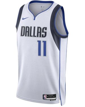 Nike Fitness ,Wit ,Polyester Kyrie Irving Swingman Jersey - Blauw