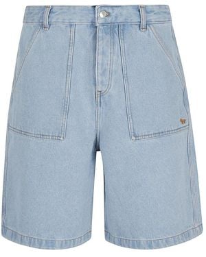 Maison Kitsuné Blaue Bermuda-Shorts Für Männer