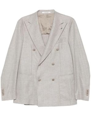 Tagliatore Jassen ,Grijs ,Dubbelrijige Blazer