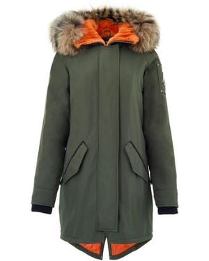 Moose Knuckles Jassen ,Groen ,Katoen Giubbino Lungo Imbottito
