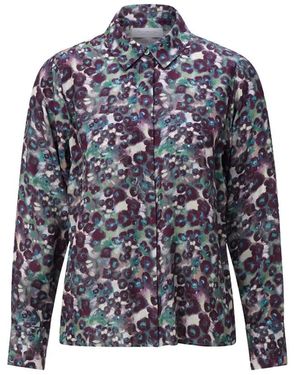 Rich & Royal Overhemden ,Veelkleurig ,Printed Blouse - Blauw