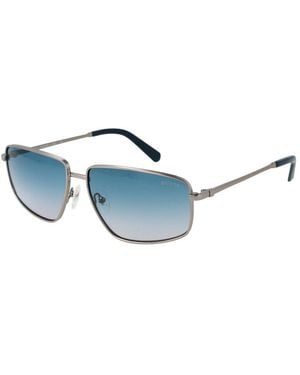 Guess Accessoires ,Grijs ,Zonnebril Met Metalen Montuur - Blauw
