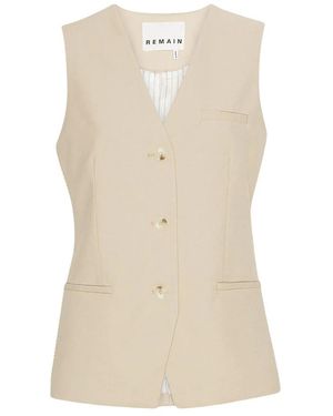 REMAIN Birger Christensen Waistcoats - Natural