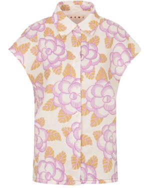 Marni Overhemden ,Veelkleurig ,Shirt - Roze