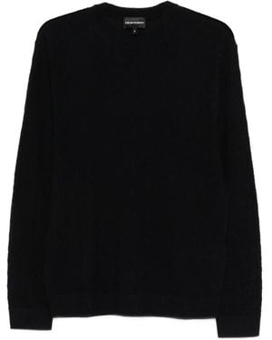 Emporio Armani Round-Neck Knitwear - Black