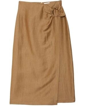 Ottod'Ame Midi Skirts - Marrón