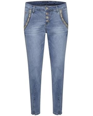 Cream Skinny Fit Jeans - Blue