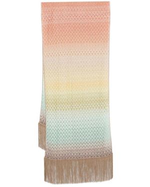 Missoni Beiger Fransiger Ombré Wickelschal - Mehrfarbig
