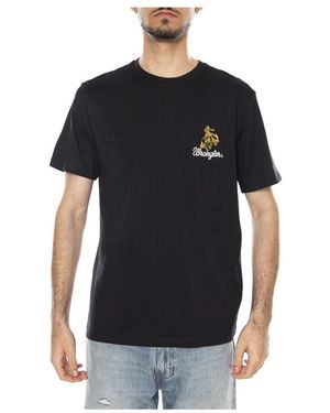 Wrangler Tops ,Zwart ,Katoen T-Shirts