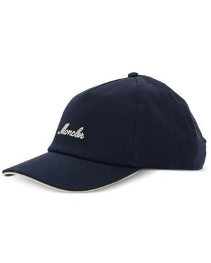 Moncler Accessoires ,Blauw ,Signature Logo Cap