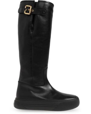 Chloé Schoenen ,Zwart ,Leer Delia Laarzen
