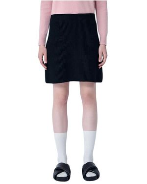 Jil Sander Woll Mini Rock - Schwarz