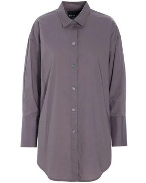 Bitte Kai Rand Overhemden ,Grijs ,Katoen Shirts - Paars
