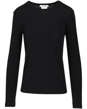 Max Mara Ribbed-Knit Long-Sleeve T-Shirt - Zwart