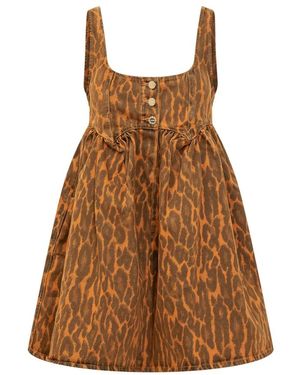 Ganni Short Dresses - Marrón