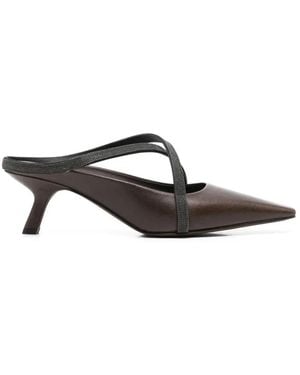 Brunello Cucinelli Schoenen ,Bruin ,Puntige Sandalen