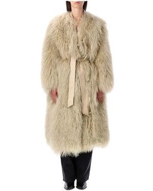 S.w.o.r.d 6.6.44 W.O.R.D 6.6.44, ,Jassen ,Luxe Shearling Maxi Jas - Naturel