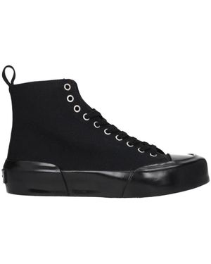 スニーカー Jil Sander Two-tone fabric and suede sneakers Jil Sander Two-tone Fabric And Suede Sneakers In White