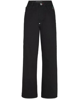 Philipp Plein Straight Jeans - Negro