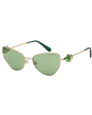 Swarovski Lucent Cat-Eye Zonnebril - Groen