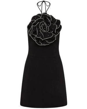 Rebecca Vallance Blumendetail Elegantes Kleid - Schwarz