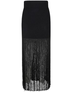 Alaïa Fringed Tube Skirt - Zwart