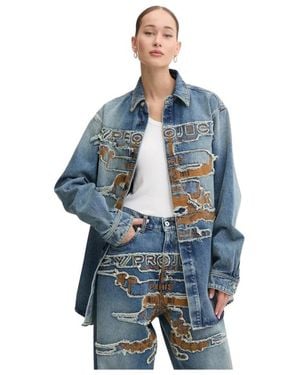 Y. Project Paris' Best Patch Denim Shirt - Blau