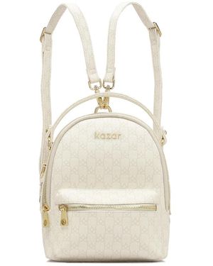 Kazar Urbaner Dual-Purpose-Rucksack Mit -Monogrammen - Weiß