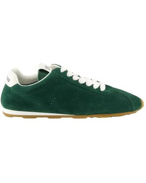 Miu Miu Plume Wildleder-Sneaker - Grün