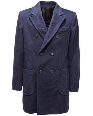 Imperial Double-Breasted Coats - Blue