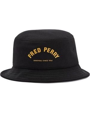 Fred Perry Bogen Markiertes Tricot Eimer Hut - Schwarz